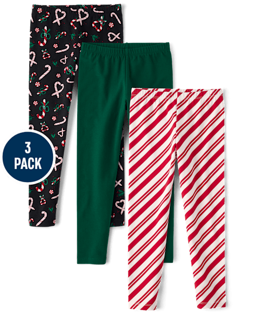 Lot de 3 Leggings Fille Imprimé