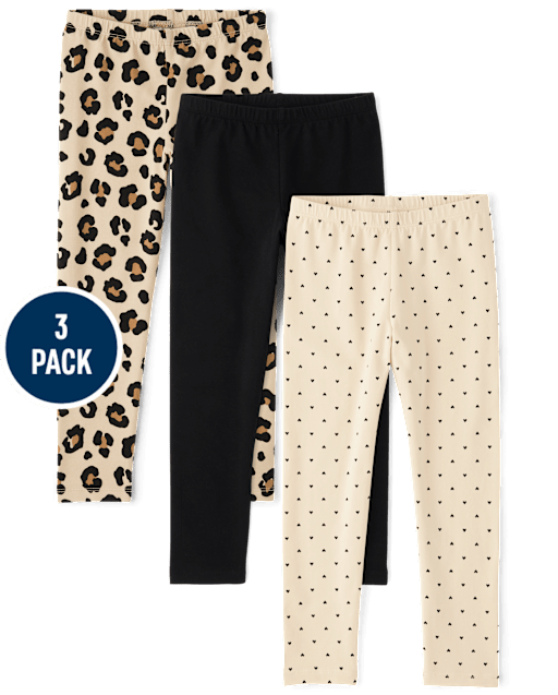 Lot de 3 Leggings Fille Imprimé