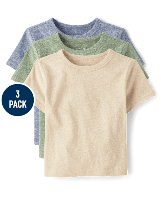 Baby And Toddler Boys Marled Top 3-Pack
