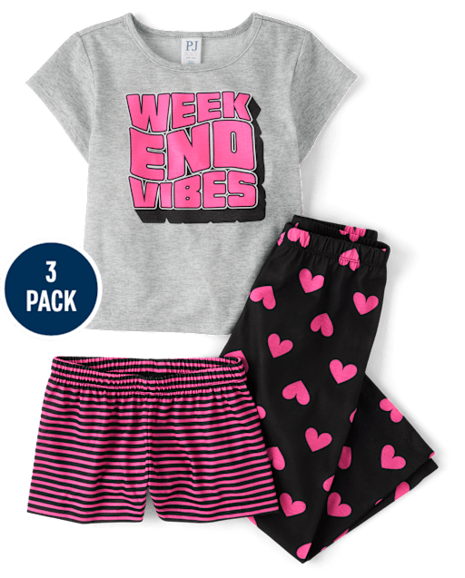 Girls Weekend Vibes 3-Piece Pajama Set
