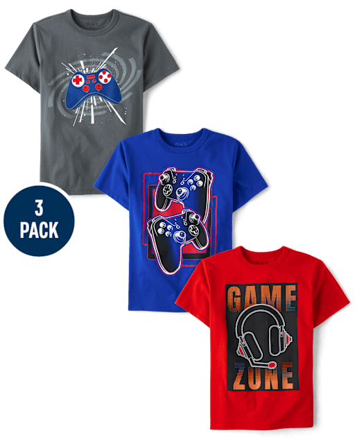 Lot de 3 t-shirts graphiques pour garçons