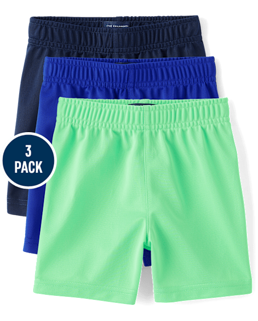 Baby And Toddler Boys Basketball Shorts 3-Pack