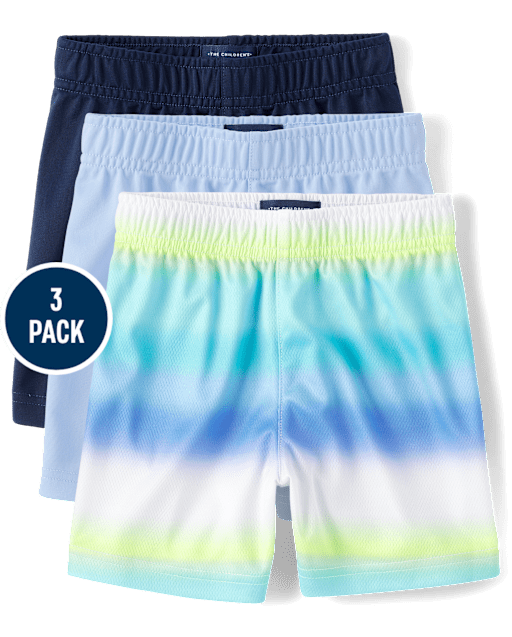 Lot de 3 shorts de basket-ball imprimés pour bébés et tout-petits garçons