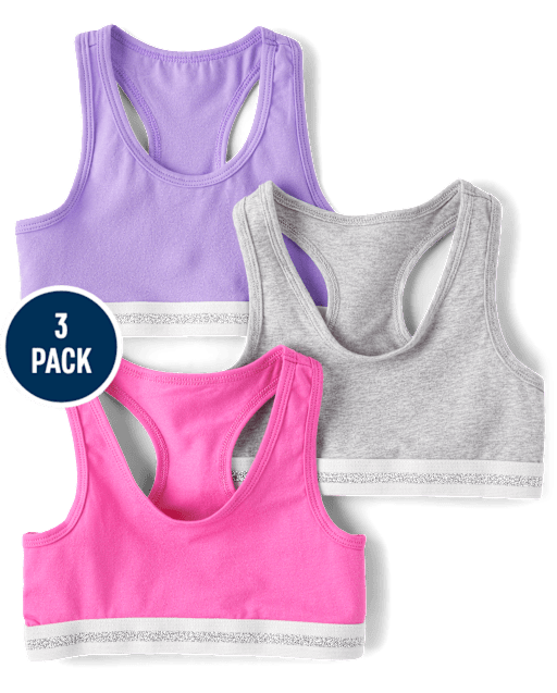 Girls Racerback Bralette 3-Pack