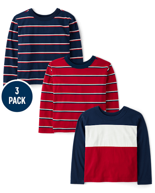 Boys Striped Top 3-Pack