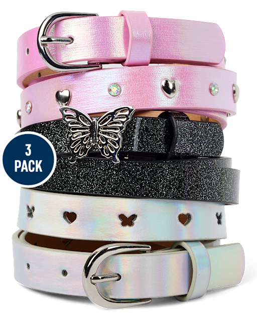 Girls Butterfly Belt 3-Pack