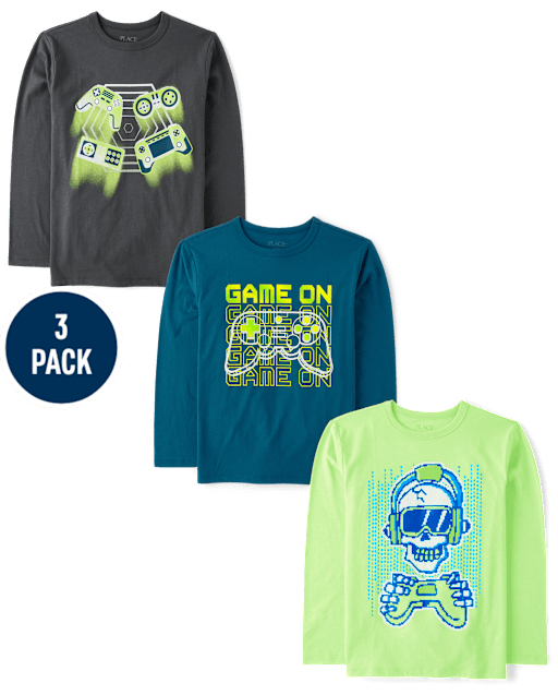 Boys Gamer Graphic Tee 3-Pack