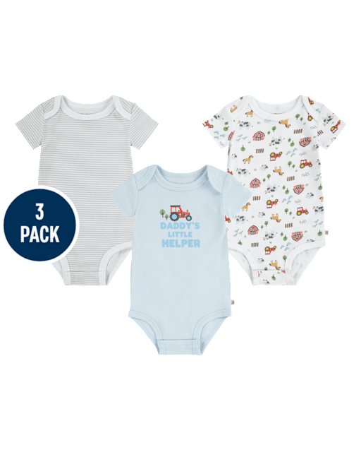 Baby Boys Huggies Truck Bodysuit 3-Pack