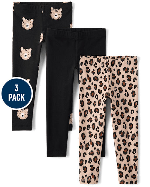 Toddler Girls Print Leggings 3-Pack