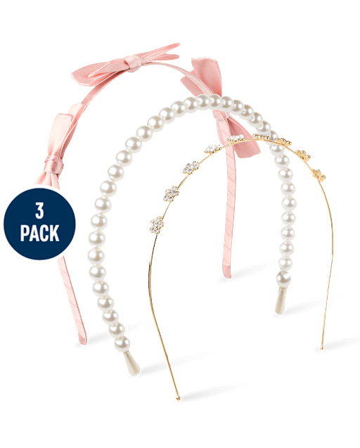 Girls Bow Headband 3-Pack