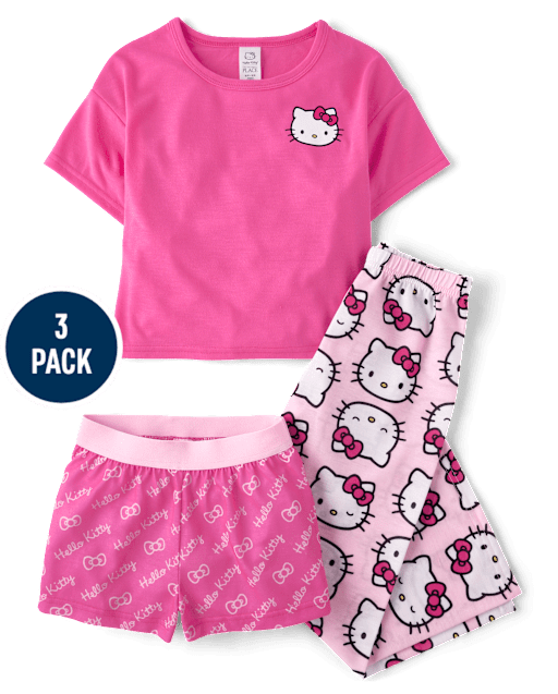 Girls Hello Kitty® 3-Piece Pajama Set