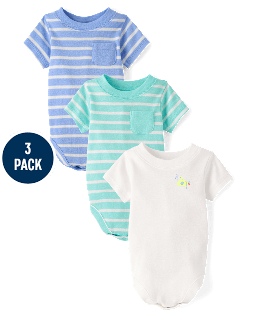 Baby Boys Striped Bodysuit 3-Pack