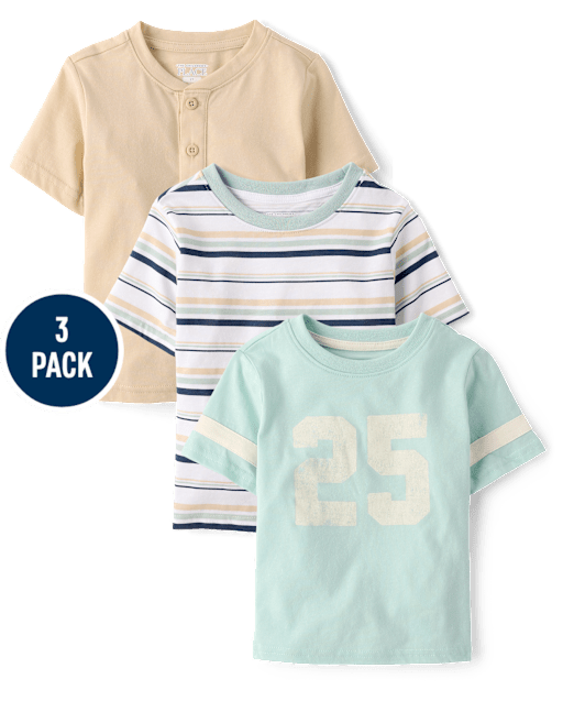 Lot de 3 t-shirts de sport pour bébés et petits garçons