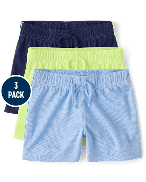 Short de sport en maille à séchage rapide pour bébés et petits garçons (lot de 3)