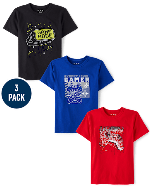 Boys Gamer Graphic Tee 3-Pack