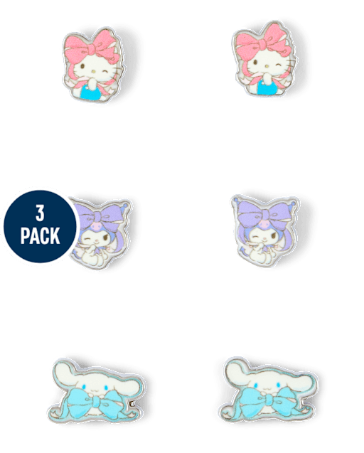 Girls Hello Kitty® And Friends Earrings 3-Pack