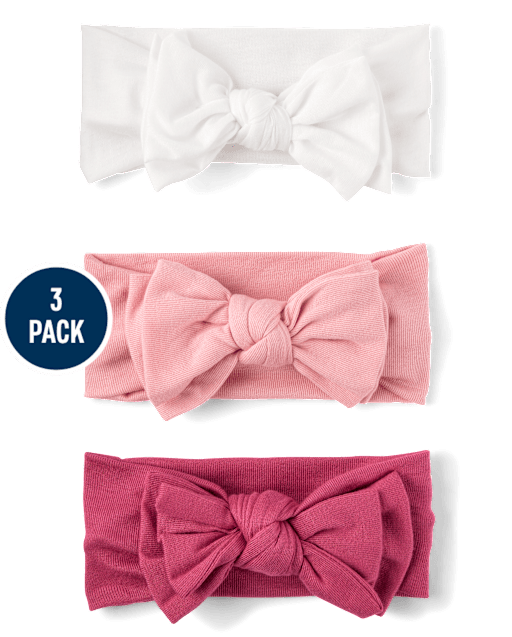 Baby And Toddler Girl Bow Headwrap 3-Pack