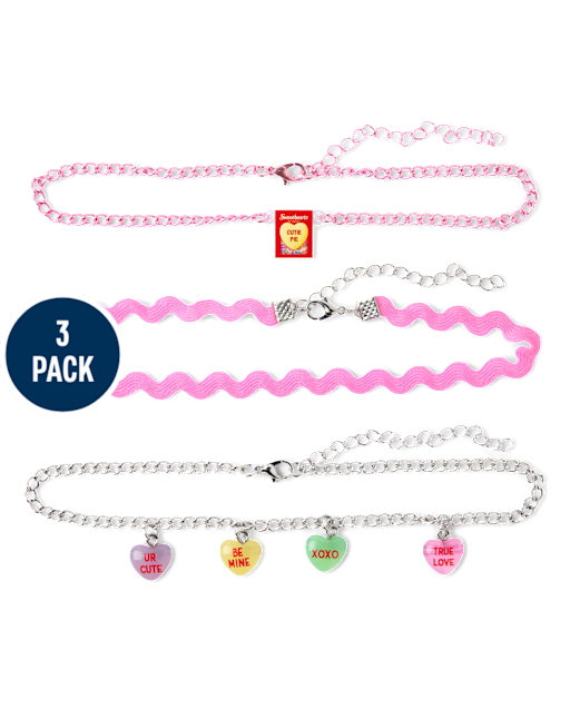 Girls SweetheartsÂ® Choker Necklace 3-Pack