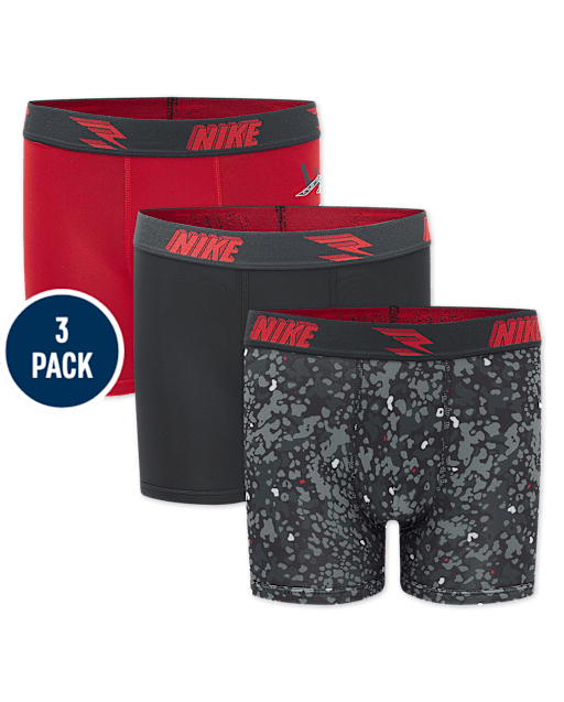 Boys Nike 3BRANDâ¢ by Russell Wilson Print Dri-FIT Boxer Brief Underwear 3-Pack