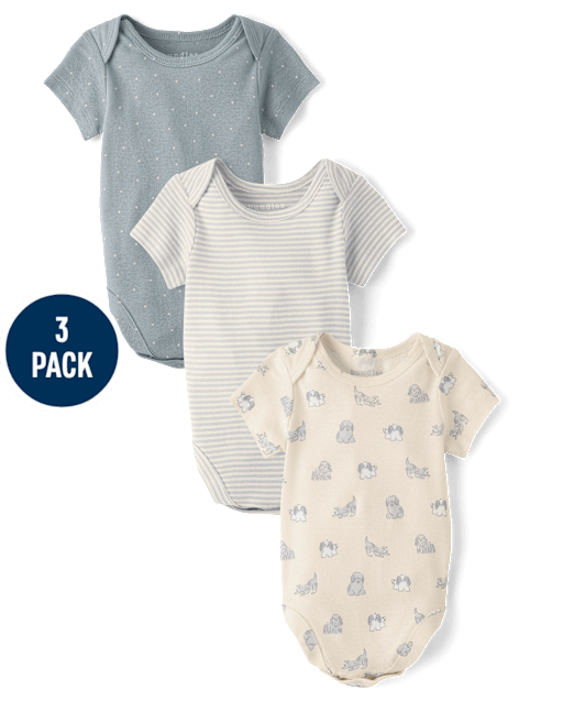 Baby Dog Bodysuit 3-Pack