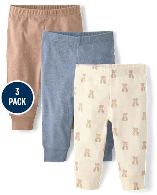 Baby Boys Bear Pants 3-Pack