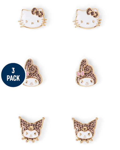 Girls Hello Kitty® And Friends Earrings 3-Pack