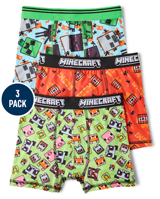 Boys Minecraftâ¢ Boxer Brief Underwear 3-Pack