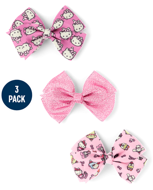 Girls Hello Kitty® Bow Hair Clip 3-Pack
