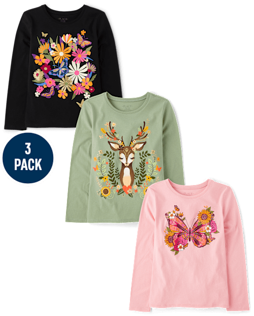 Girls Harvest Graphic Tee 3-Pack