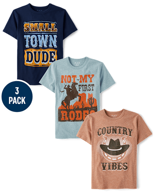 Boys Western Graphic Tee 3-Pack