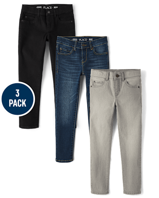 Boys Skinny Jeans 3-Pack