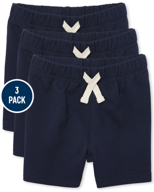 Baby And Toddler Boys Knit Shorts 3-Pack