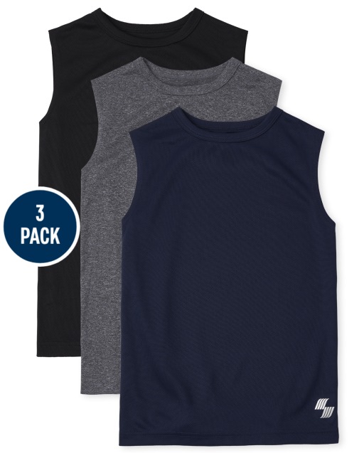Boys PLACE Sport Sleeveless Performance Muscle Tank Top 3-Pack