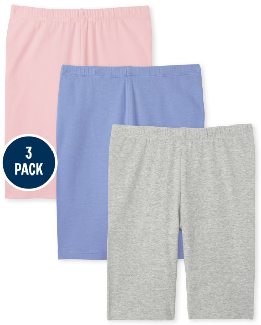 Girls Mix And Match Knit Bike Shorts 3-Pack
