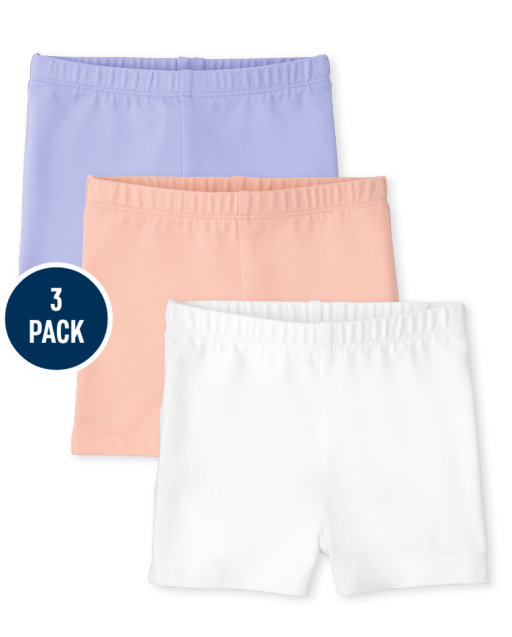 Paquete de 3 shorts de punto Cartwheel Mix and Match para niñas pequeñas