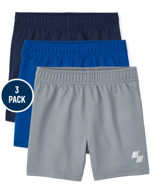 Pack de 2 shorts de punto liso y estampado Mix And Match para niños pequeños