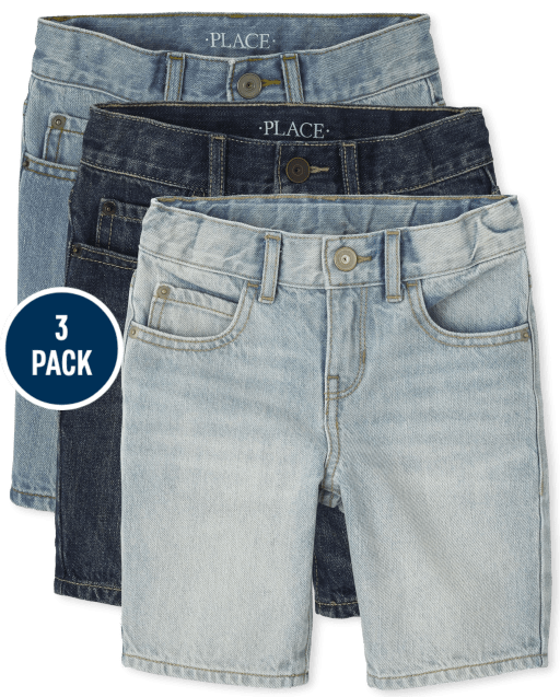 Boys Five Pocket Denim Shorts 3-Pack