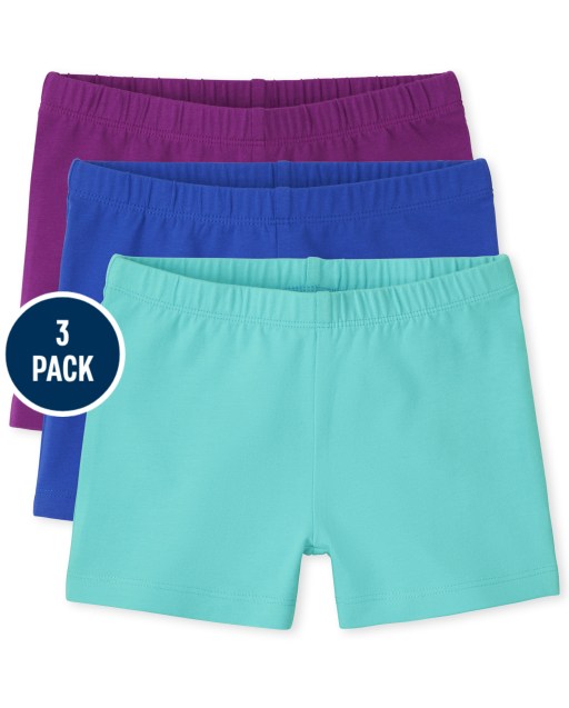 Girls Mix And Match Knit Cartwheel Shorts 3-Pack