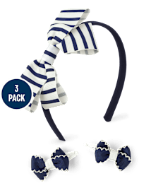 Girls 3-Piece Hair Set - Coastal Cutie