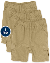 Lot de 3 shorts cargo à enfiler pour bébés et tout-petits garçons