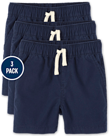 Baby And Toddler Boys Pull On Jogger Shorts 3-Pack