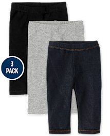Toddler Girls Capri Leggings 3-Pack