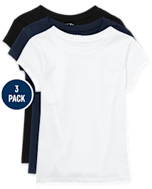 Lot de 3 t-shirts à superposition basiques pour filles