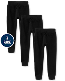 Kids Fleece Jogger Pants 3-Pack