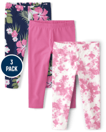 Girls Floral Capri Leggings 3-Pack