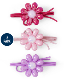 Girls Flower Hair Tie 3-Pack