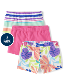 tout-petit, fille Tropical Leaf Short 3-Pack