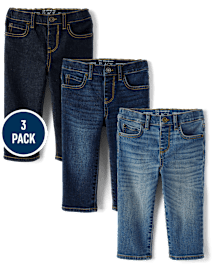 Baby And Toddler Boys Straight Jeans 3-Pack