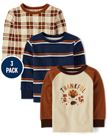 Baby And Toddler Boys Thankful Top 3-Pack