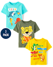 Baby And Toddler Boys Education Graphic Tee 2-Pack